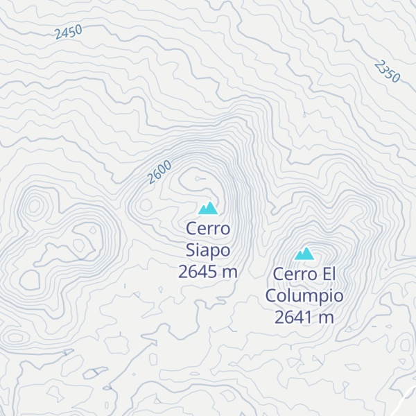 Map of Cerro Siapo