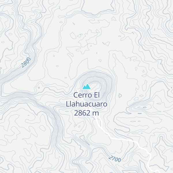 Map of Cerro El Llahuacuaro