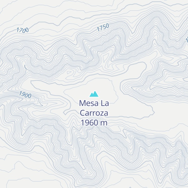 Map of Mesa La Carroza