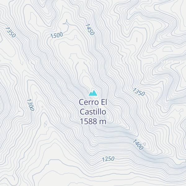 Map of Cerro El Castillo