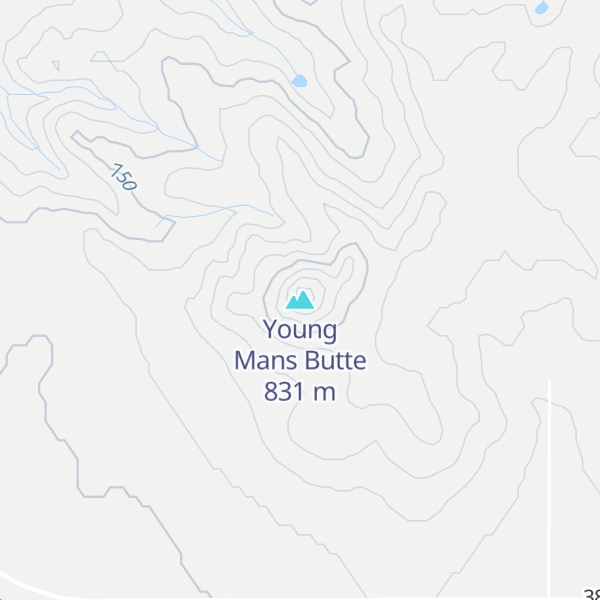 Map of Young Mans Butte