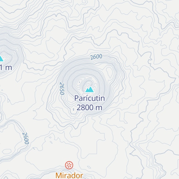 Map of Parícutin