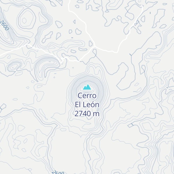 Map of Cerro El León