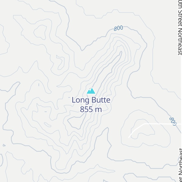 Map of Long Butte