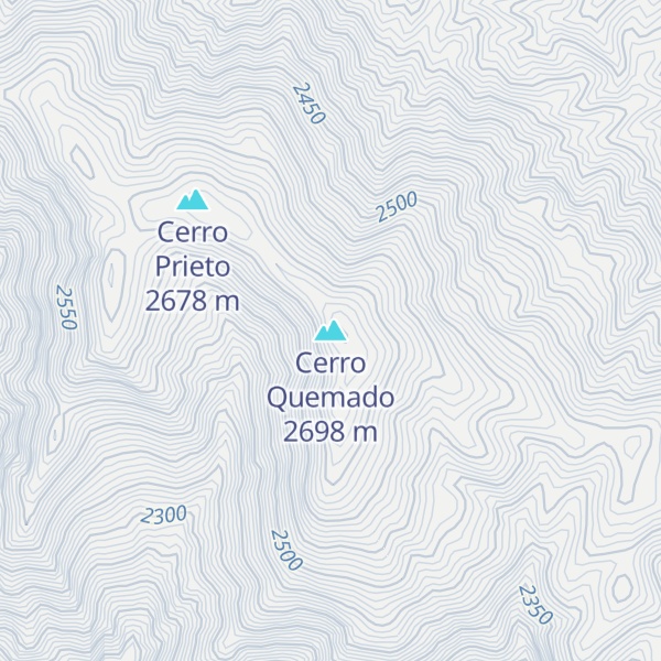 Map of Cerro Quemado