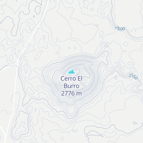 Map of Cerro El Burro