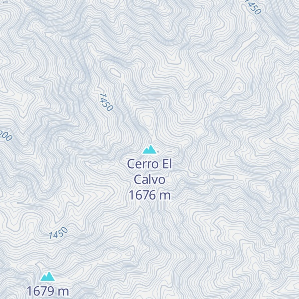 Map of Cerro El Calvo