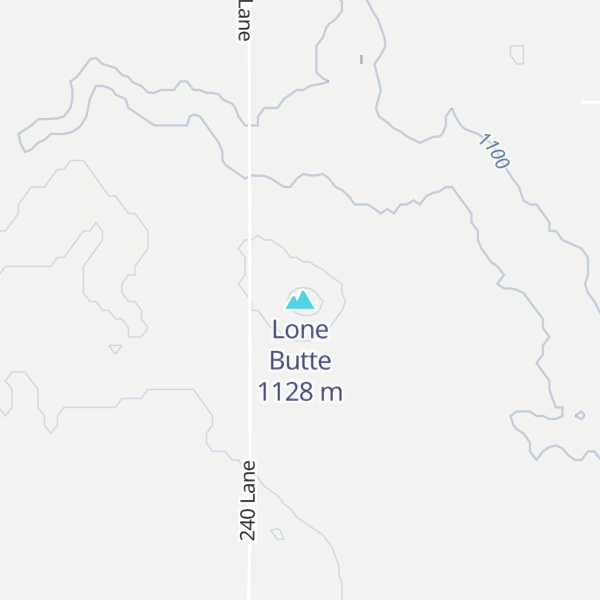 Map of Lone Butte