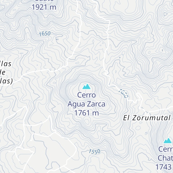 Map of Cerro Agua Zarca