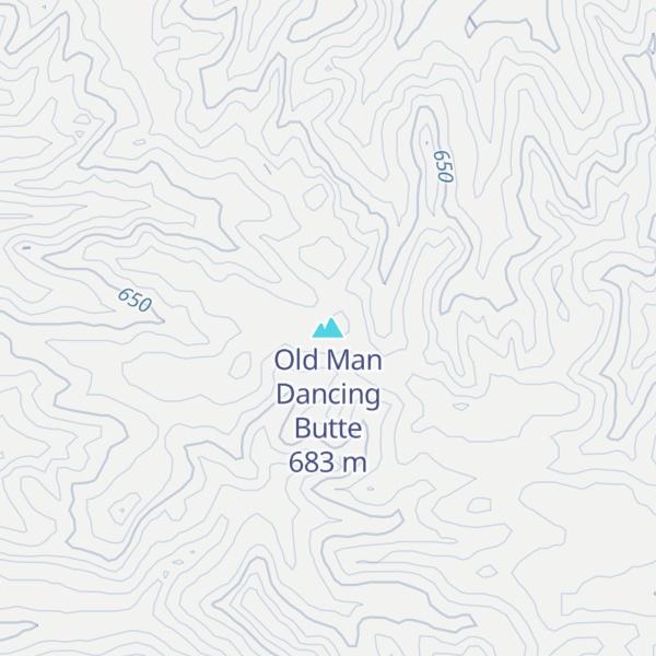 Map of Old Man Dancing Butte