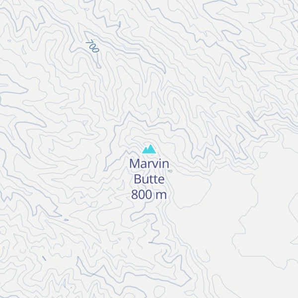 Map of Marvin Butte