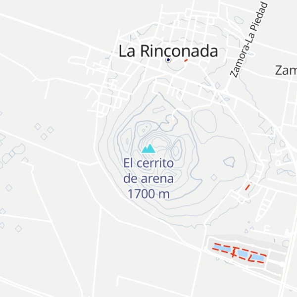 Map of El cerrito de arena