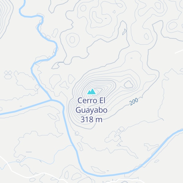 Map of Cerro El Guayabo