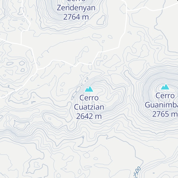 Map of Cerro Cuatzian