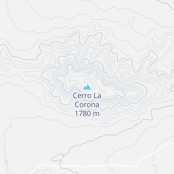 Map of Cerro La Corona