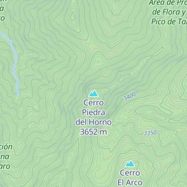Map of Cerro Piedra del Horno