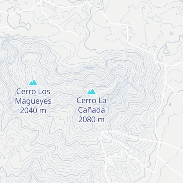 Map of Cerro La Cañada