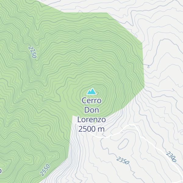 Map of Cerro Don Lorenzo