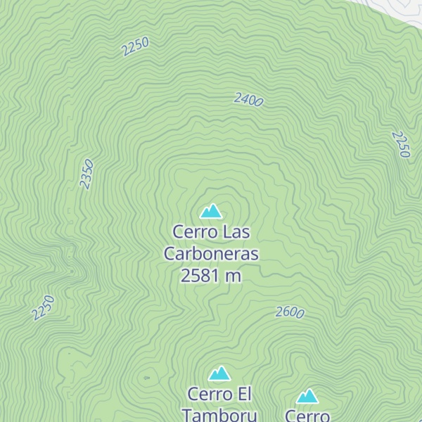 Map of Cerro Las Carboneras