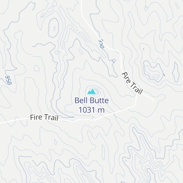 Map of Bell Butte