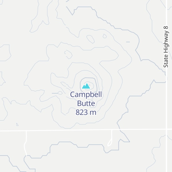 Map of Campbell Butte