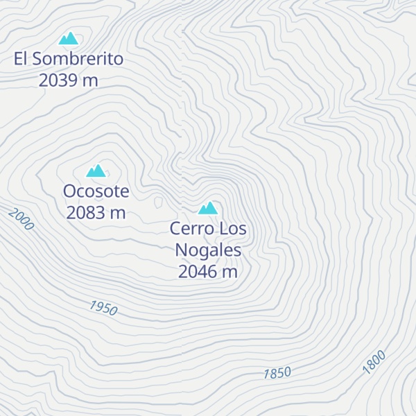 Map of Cerro Los Nogales