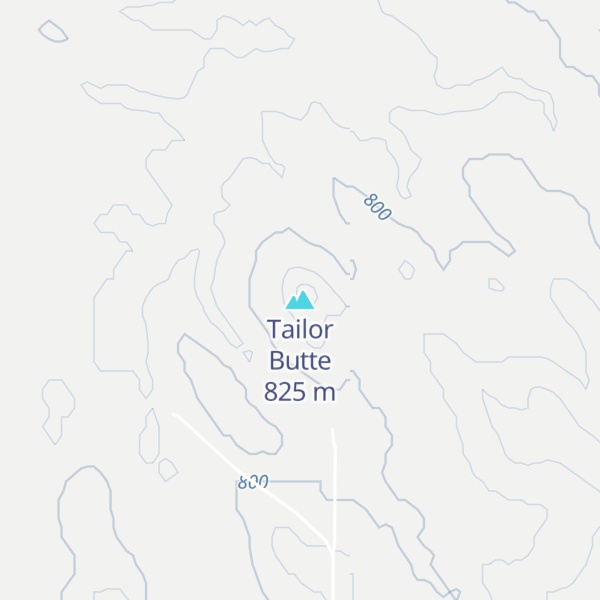 Map of Tailor Butte