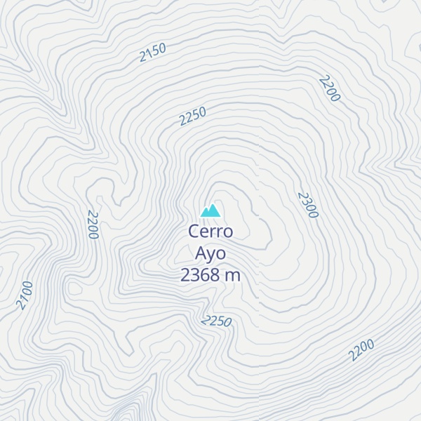 Map of Cerro Ayo