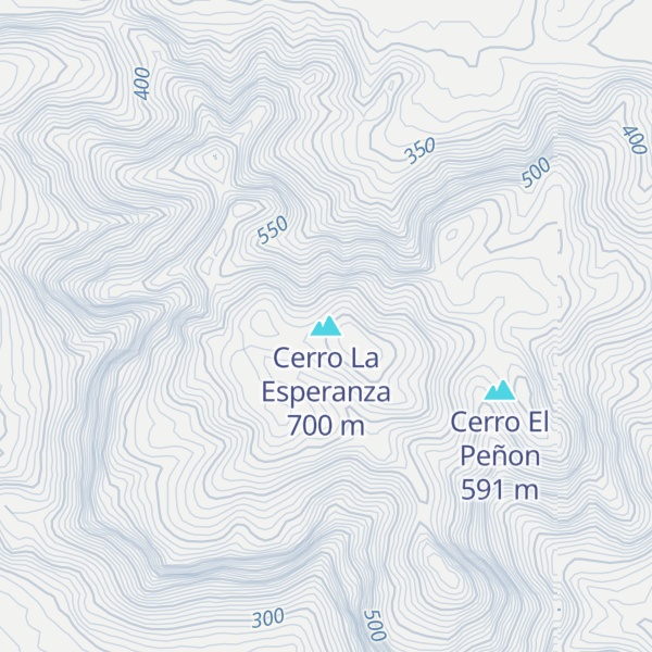 Map of Cerro La Esperanza