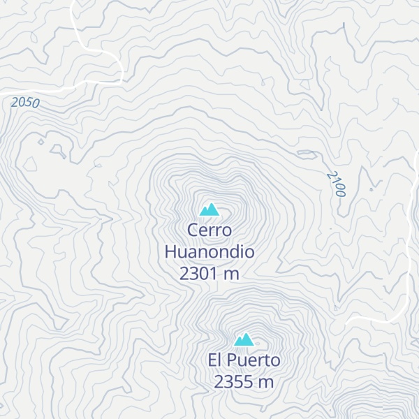 Map of Cerro Huanondio
