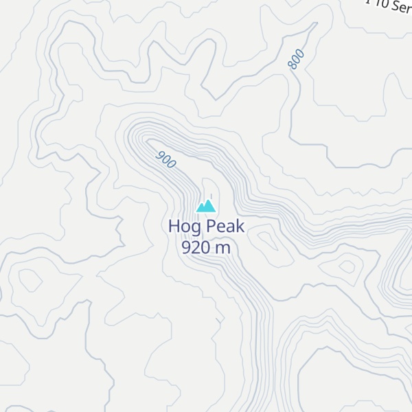 Map of Hog Peak