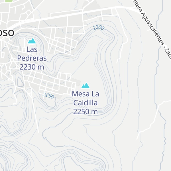Map of Mesa La Caidilla
