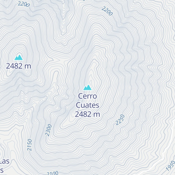 Map of Cerro Cuates