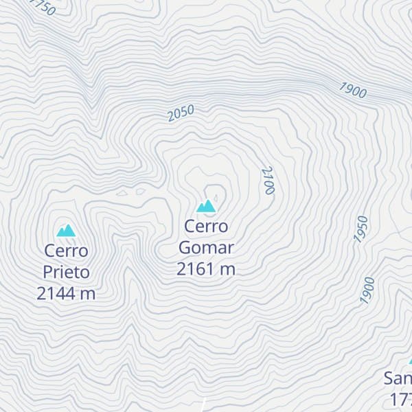 Map of Cerro Gomar