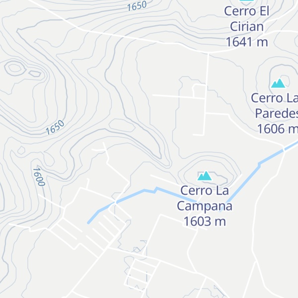 Map of Cerro Los Tejones