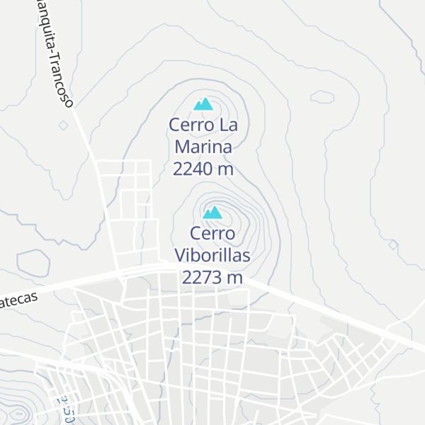 Map of Cerro Viborillas
