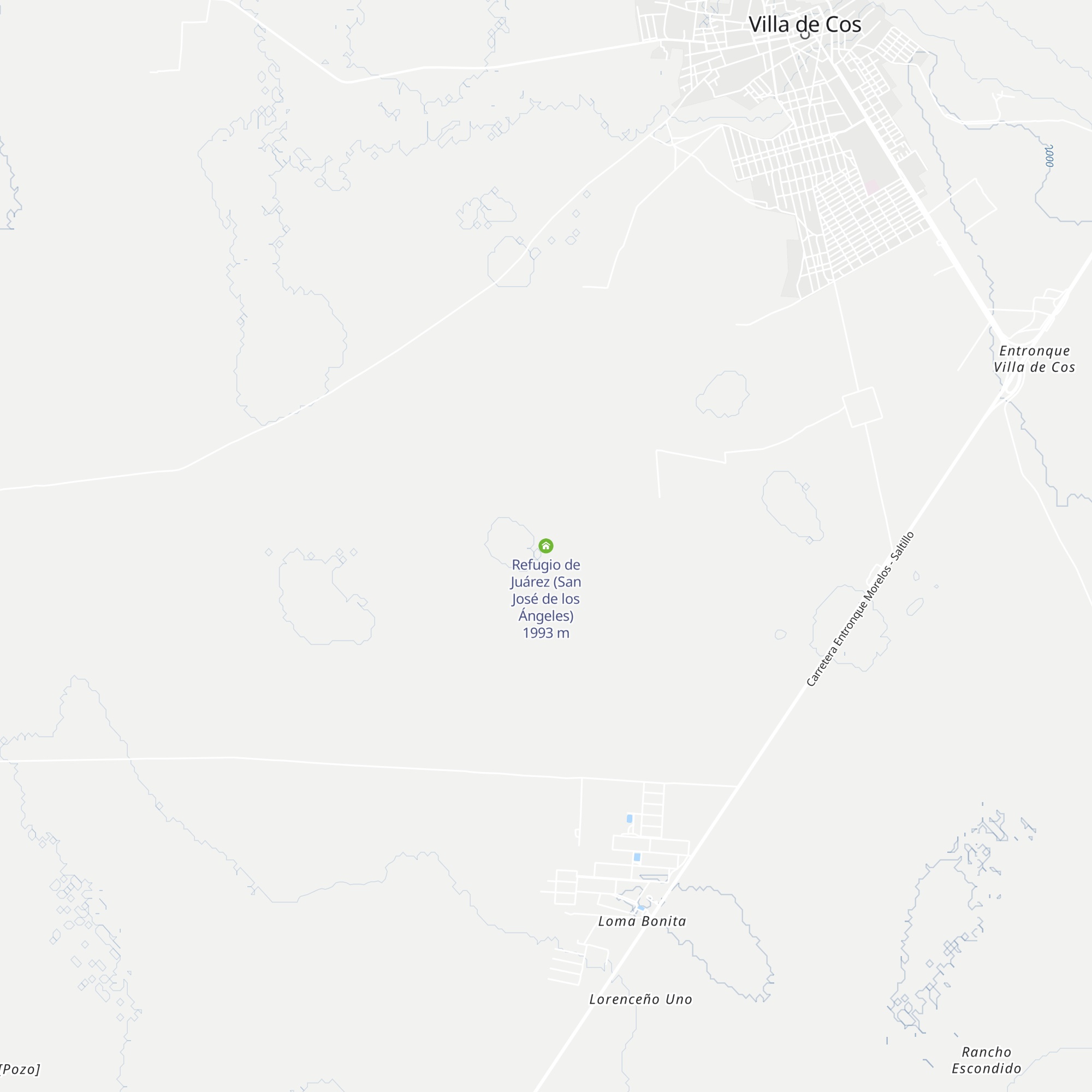 Refugio de Juárez (San José de los Ángeles) map