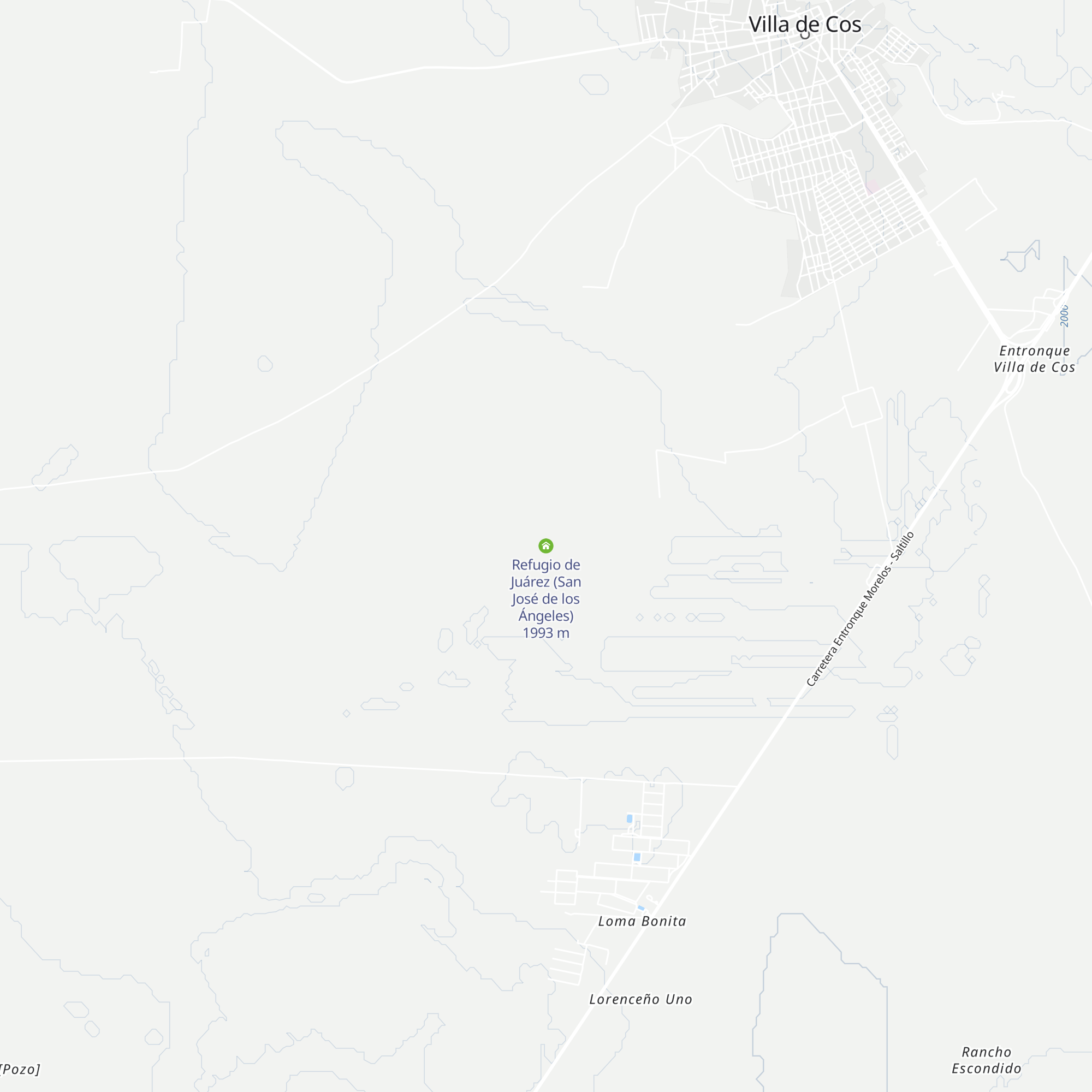 Refugio de Juárez (San José de los Ángeles) map