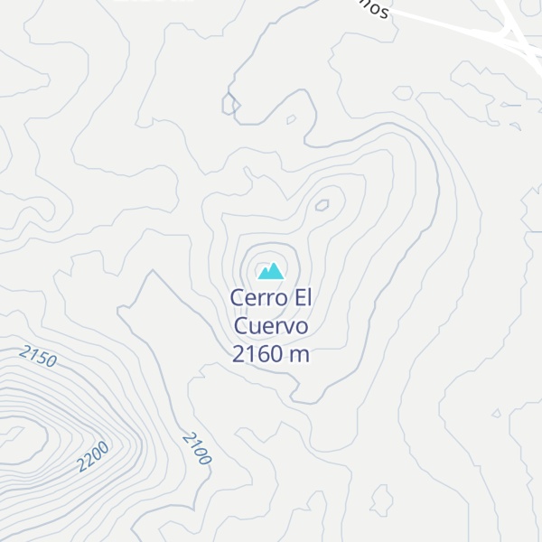 Map of Cerro El Cuervo