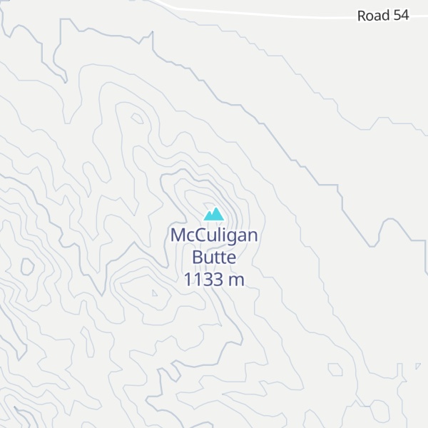 Map of McCuligan Butte