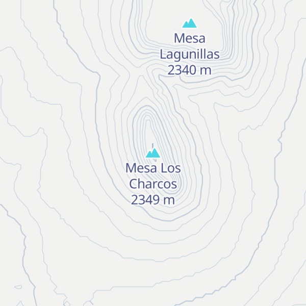 Map of Mesa Los Charcos