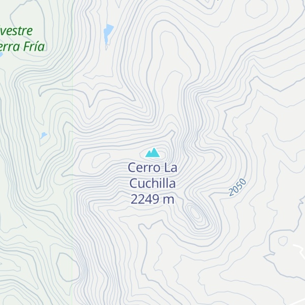 Map of Cerro La Cuchilla