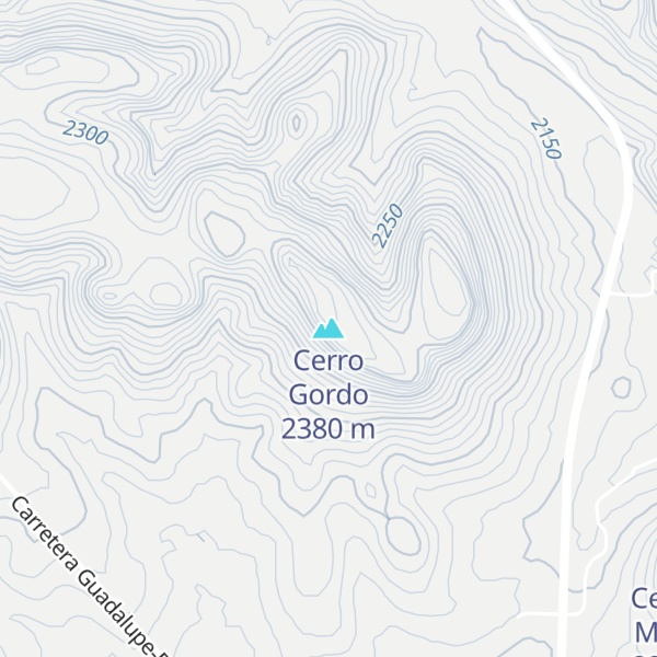 Map of Cerro Gordo
