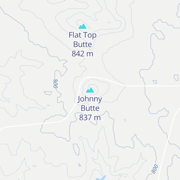 Map of Johnny Butte
