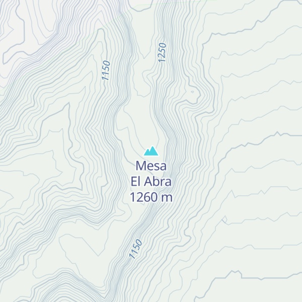 Map of Mesa El Abra