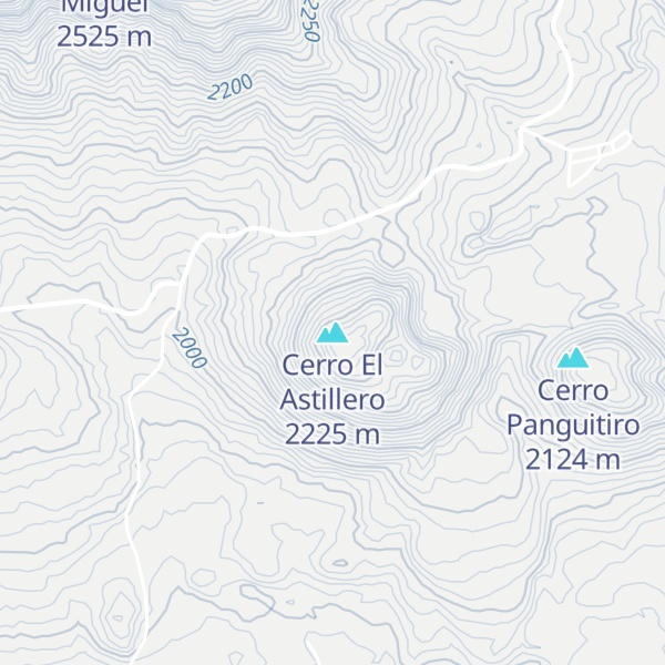 Map of Cerro El Astillero
