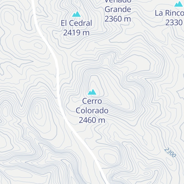 Map of Cerro Colorado