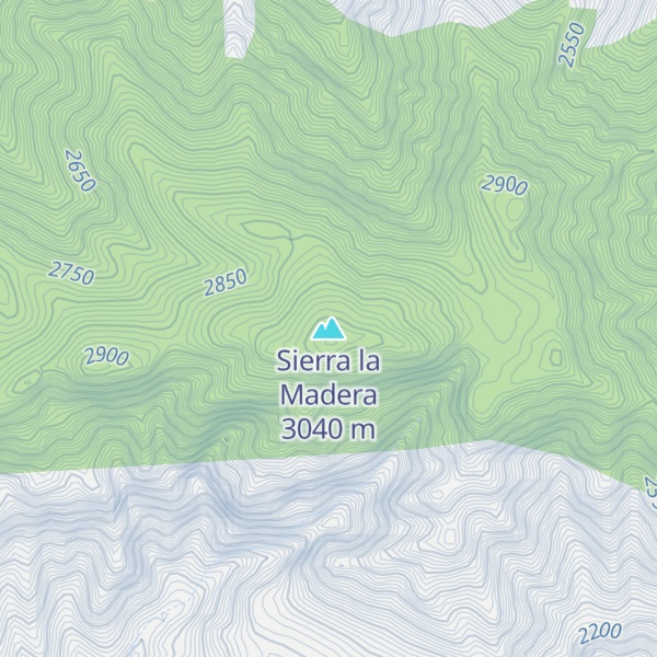 Map of Sierra la Madera
