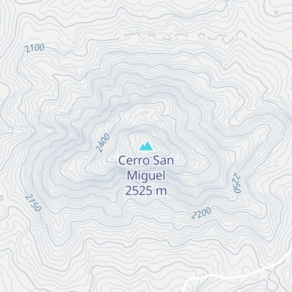 Map of Cerro San Miguel