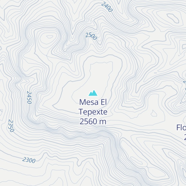 Map of Mesa El Tepexte